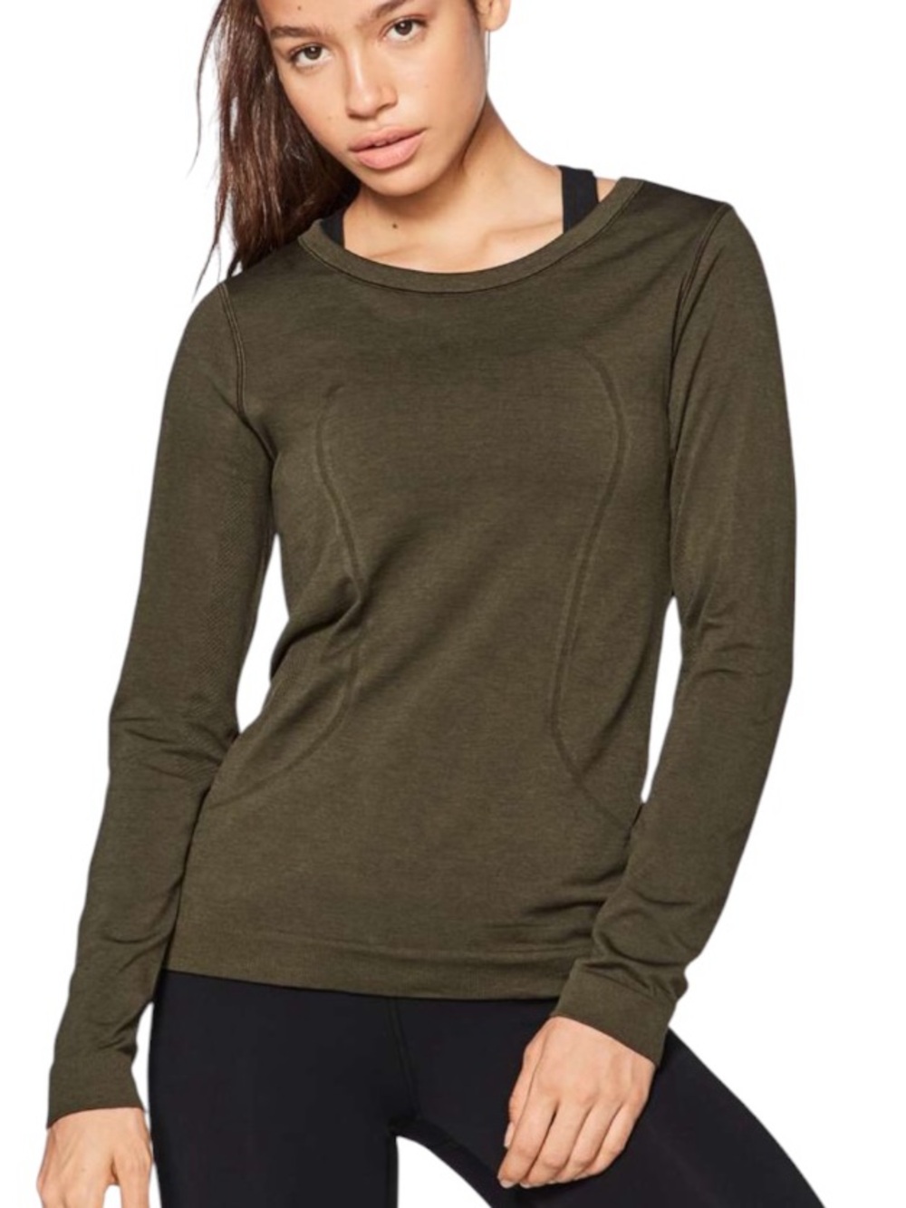 Lululemon Swiftly Tech Long Sleeve Relaxed Fit Olive Fits Like 8/10 Orig $78